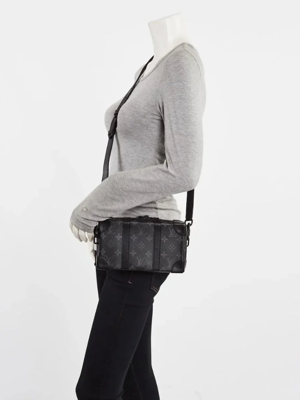 Louis Vuitton Monogram Eclipse Canvas Soft Trunk Wallet Bag